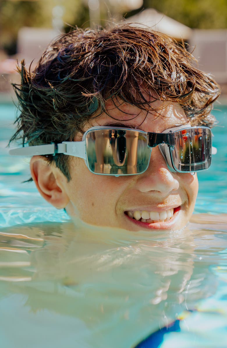 Bling2o Kids' Velocity Onyx Swim Goggles, Alternate, color, Black Grey