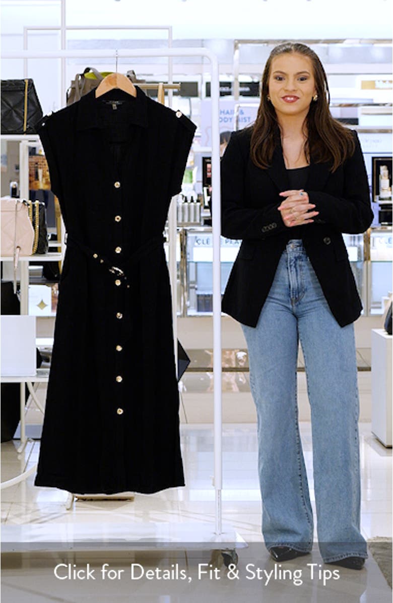 Belted Cap Sleeve Shirtdress, sales video thumbnail