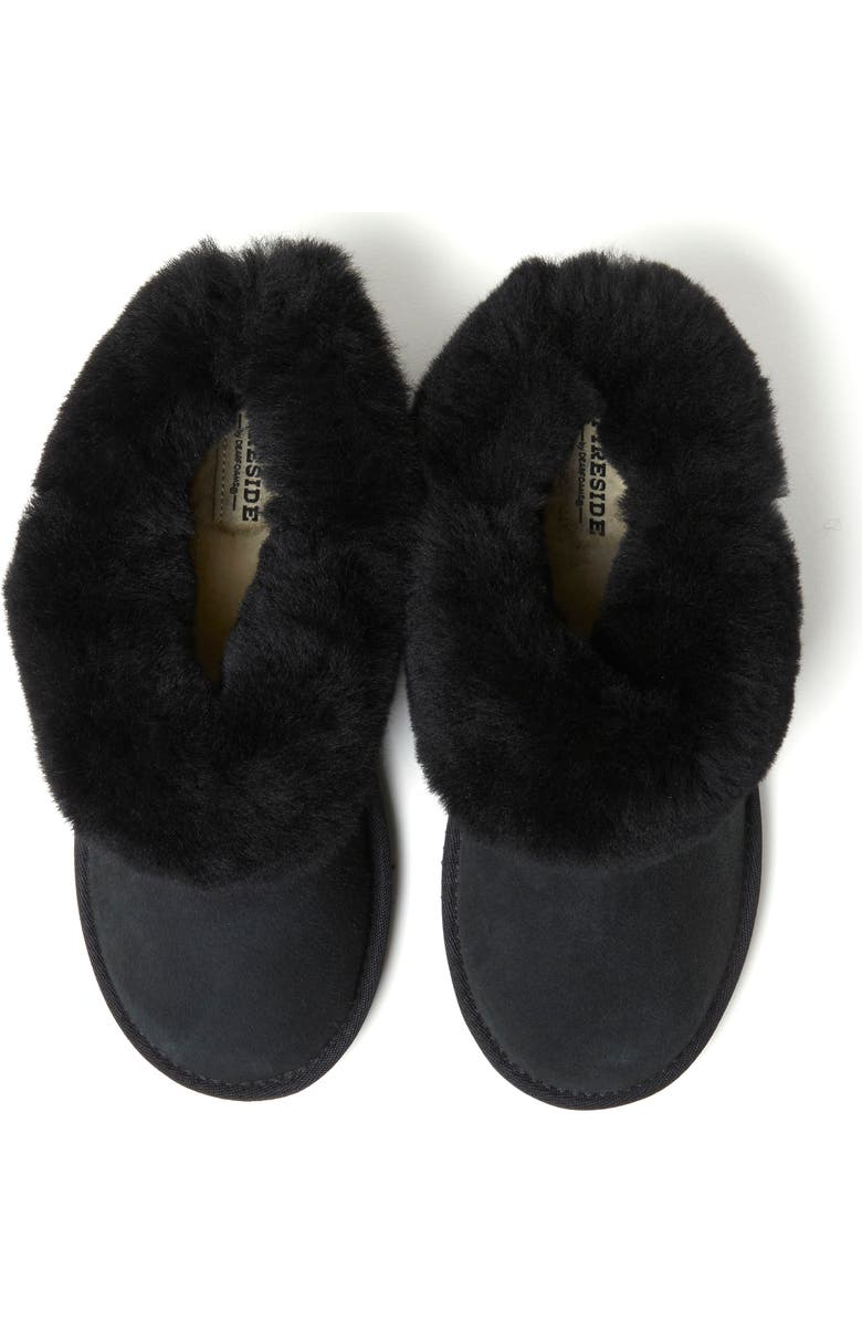 DEARFOAMS Fireside Perth Genuine Shearling Foldover Boot, Alternate, color, Black