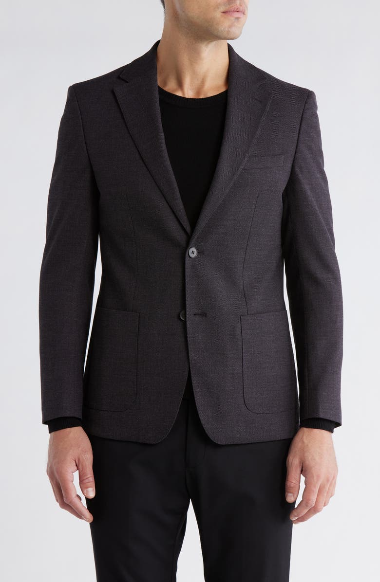Calvin Klein Two-Button Sport Coat, Main, color, Maroon