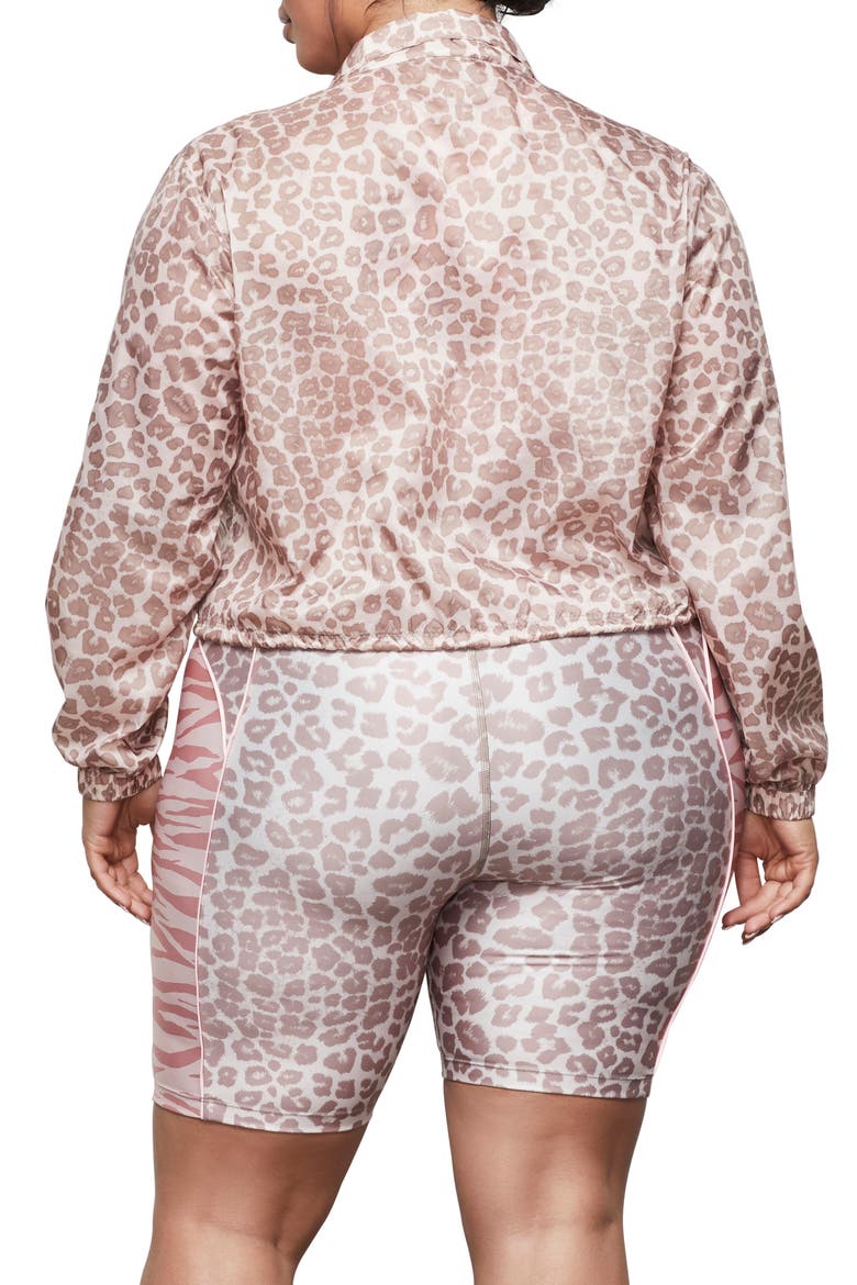 Leopard Print Sheer Half Zip Pullover, Alternate, color, DESERT LEOPARD