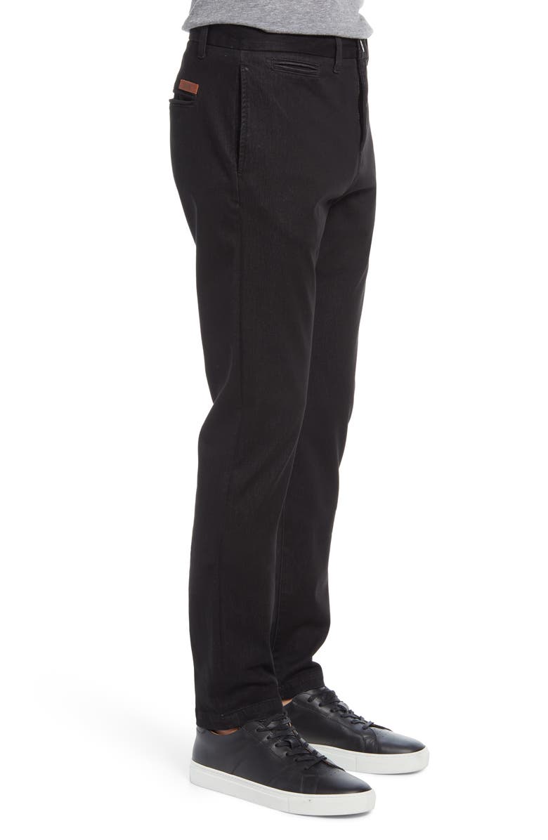 HIROSHI KATO Denit Slim Fit Chinos, Alternate, color, Black