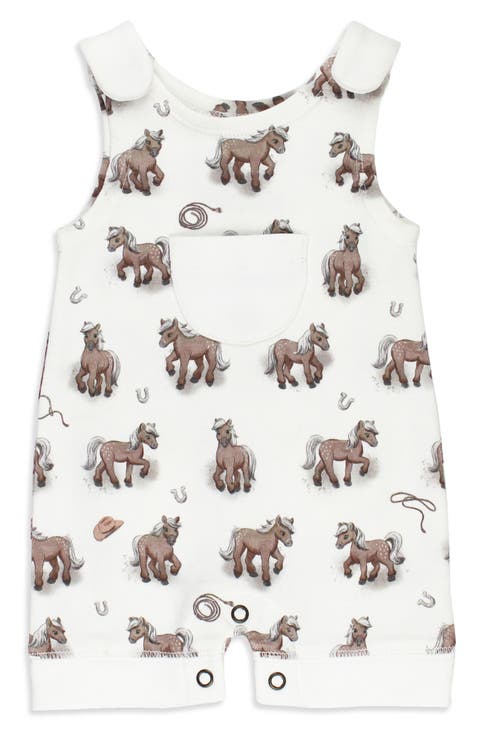 Print Sleeveless Organic Cotton Romper (Baby)