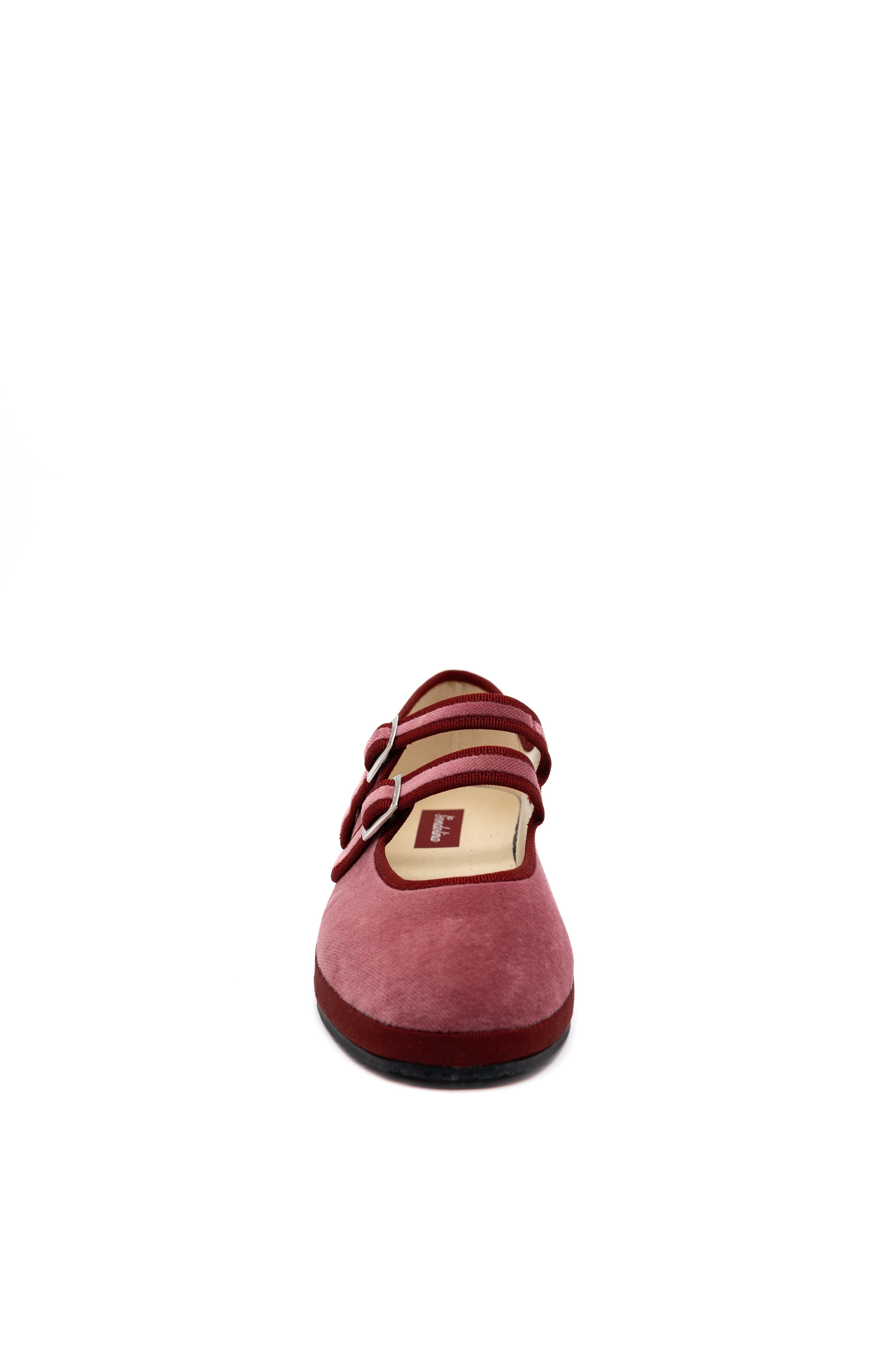 Gondolina Shoes Petal Double Strap Mary Jane Flats, Alternate, color, Rosé Wine