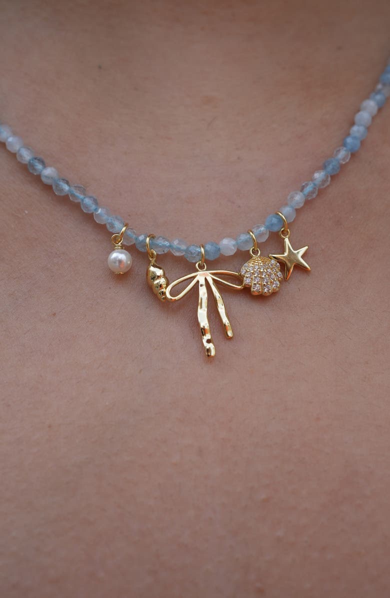 ARGENTO VIVO Sea Life Charm Beaded Necklace, Alternate, color, Gold