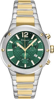 FERRAGAMO F-80 Two-Tone Chronograph Watch, 42mm