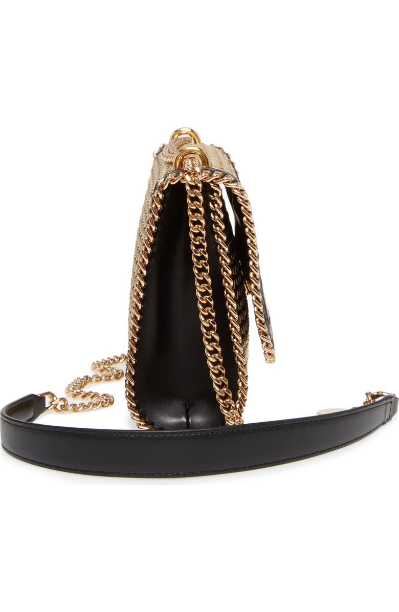 Stella McCartney Woven Faux Leather Flap Shoulder Bag, Alternate, color,