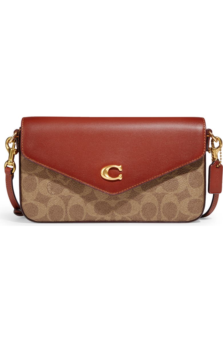 COACH Wyn Signature Coated Canvas & Leather Crossbody Bag, Main, color,