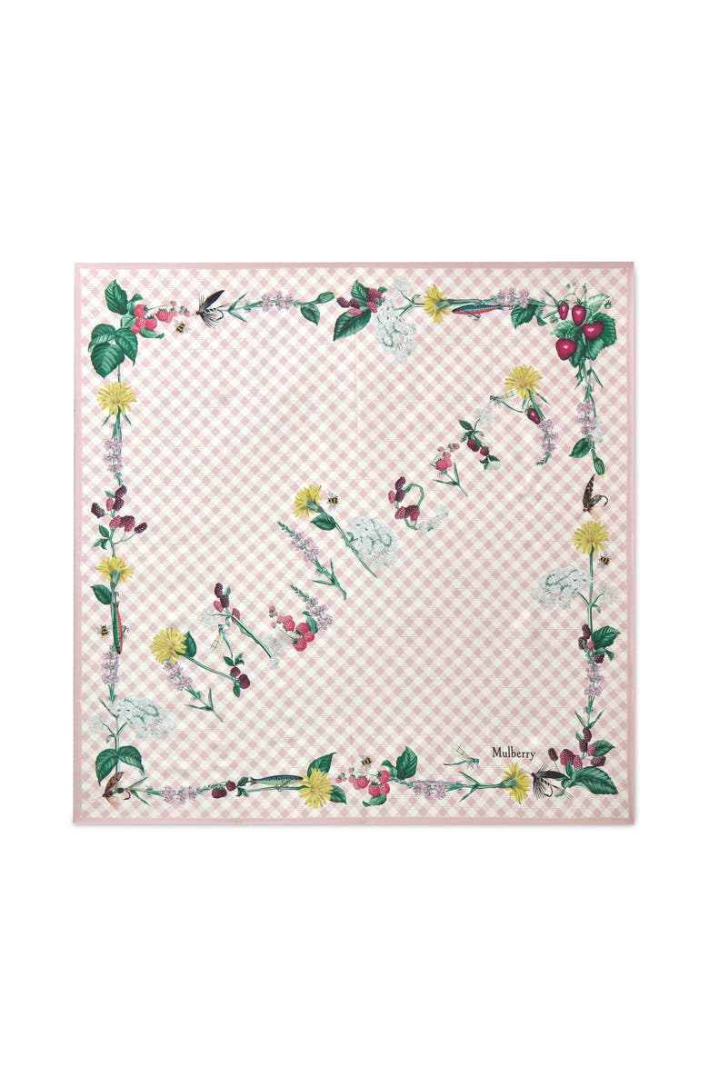 Mulberry Large Square Scarf - Riverside Floral, Main, color, Blossom Pink