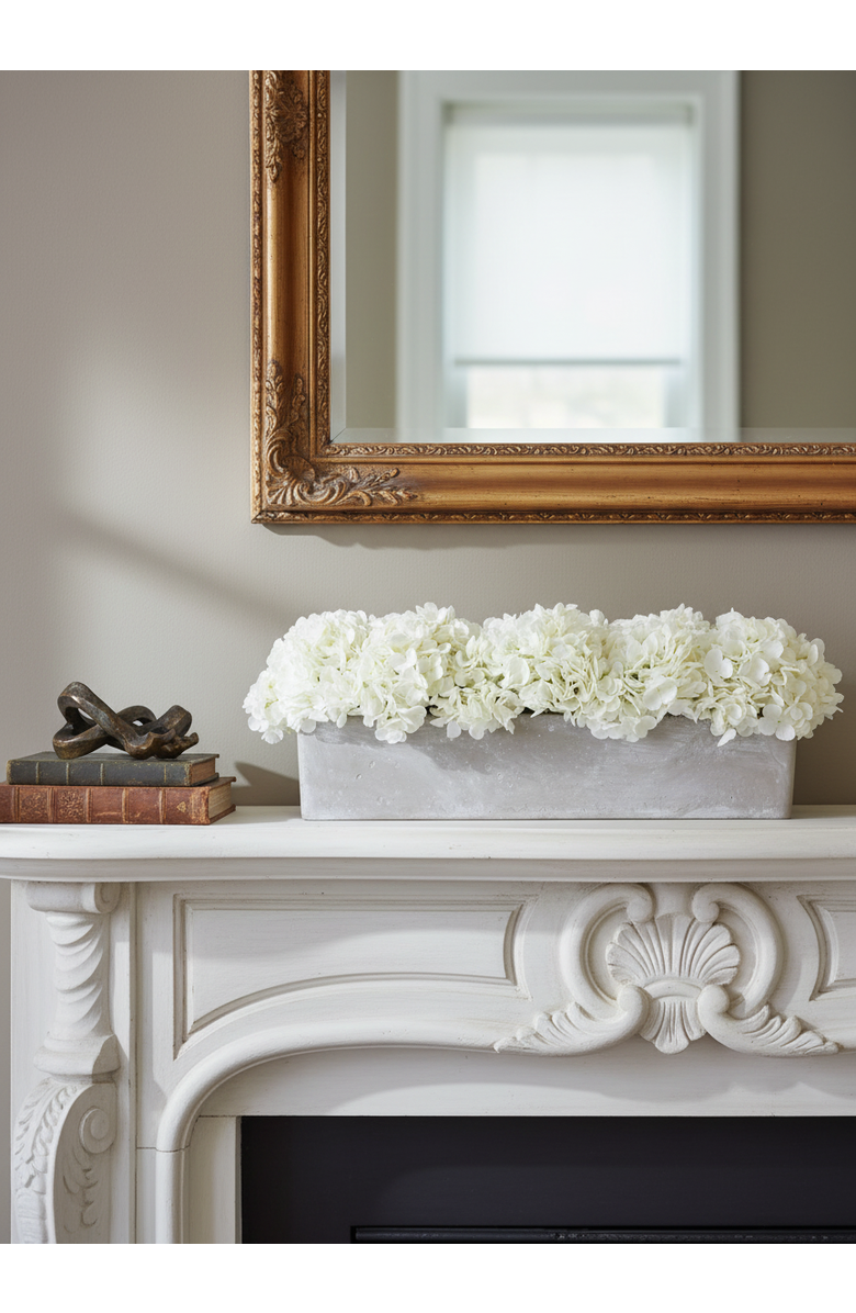 CocoBella Bellamy Hydrangea Arrangement, Alternate, color, 24" Snow