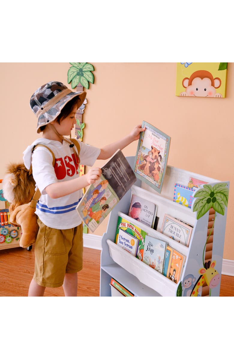 Teamson Kids Fantasy Fields Sunny Safari Wood Display Bookshelf, Alternate, color, 