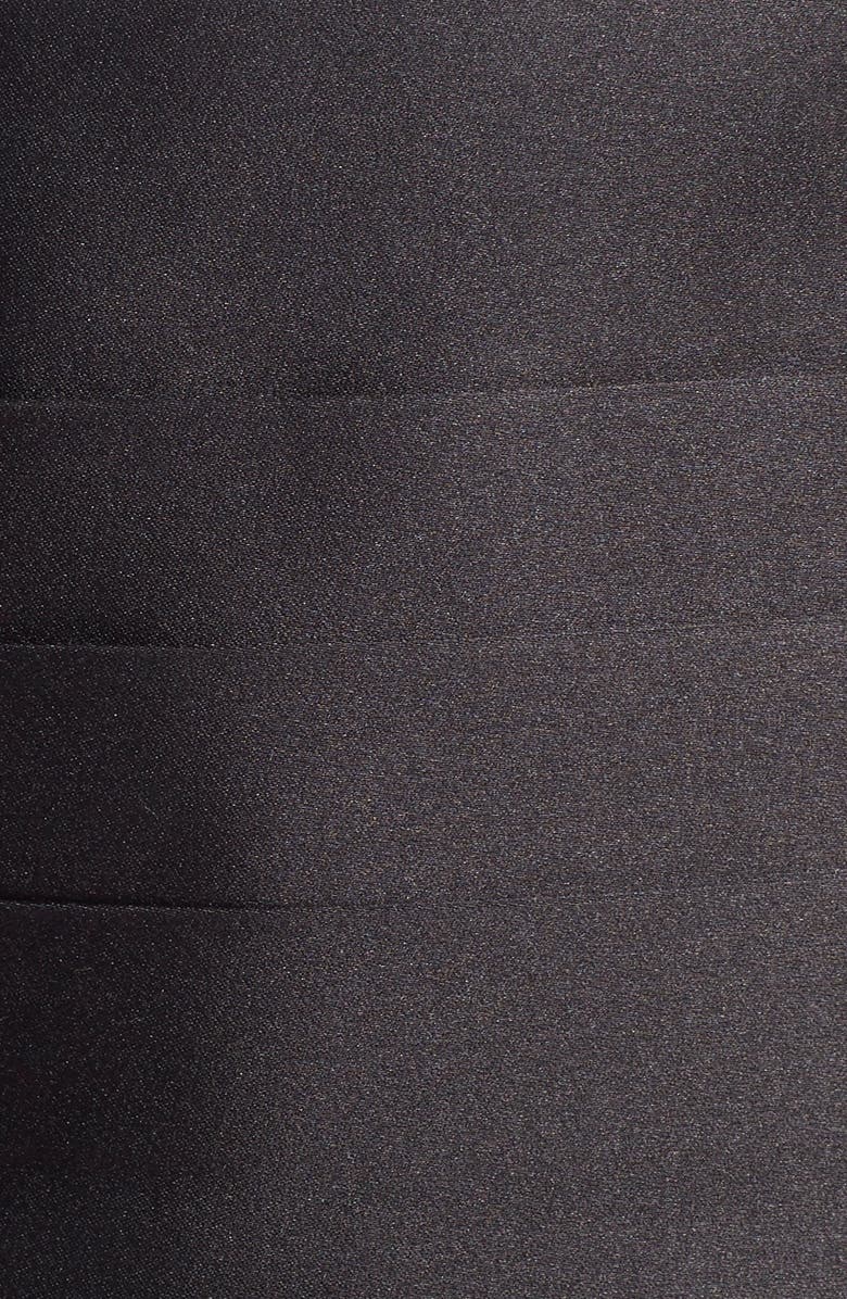 David Donahue Silk Cummerbund & Bow Tie, Alternate, color, Black Satin