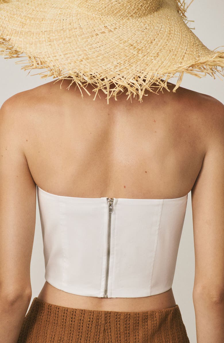 MANGO Raw Edge Raffia Hat, Alternate, color, 