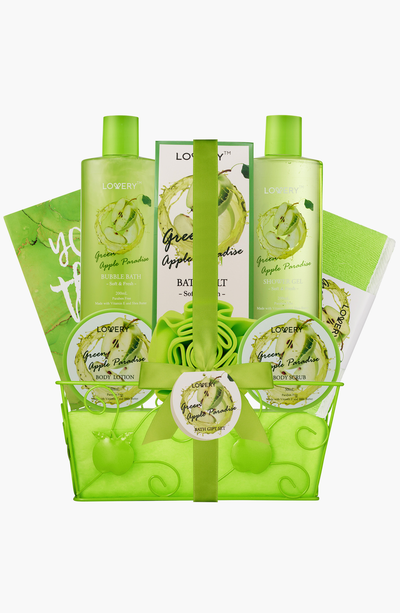 Lovery Green Apple Paradise Teacher's Appreciation Aromatherapy Basket, Main, color, Green Apple