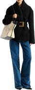 Balmain Belted wool pea coat