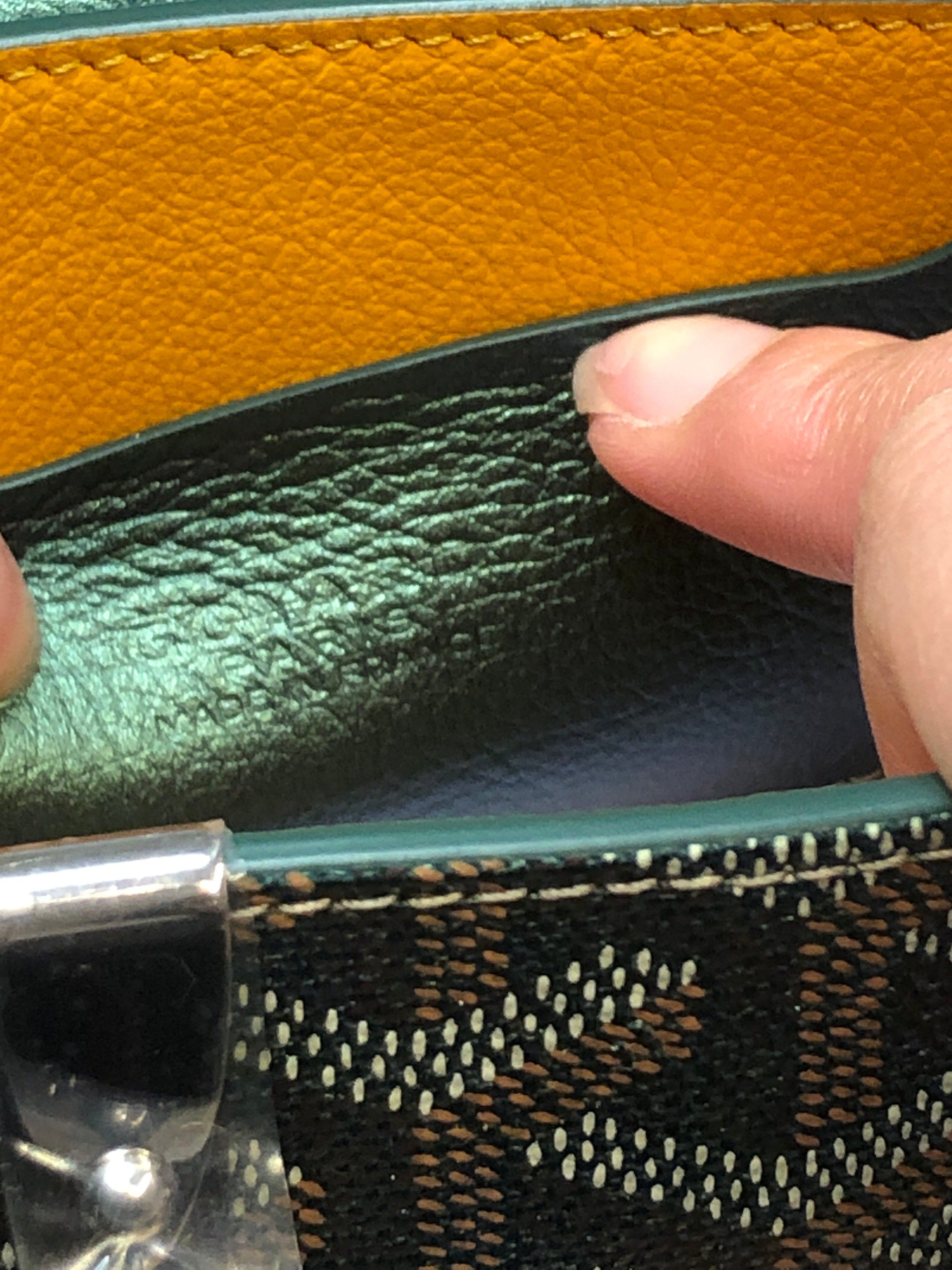 Pre-Owned Goyard Structured Saigon Top Handle Bag Coated Canvas with Leather Nano, Alternate, color, 