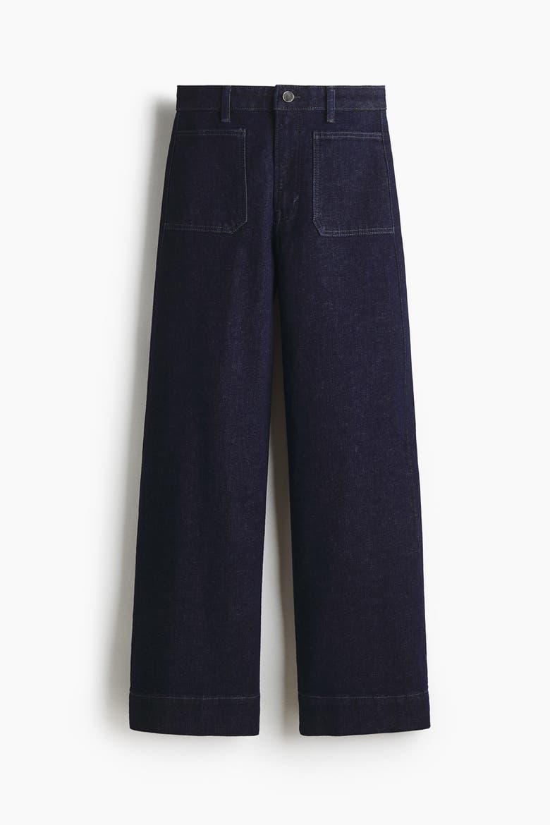 Wide High Jeans, Alternate, color, Dark denim blue