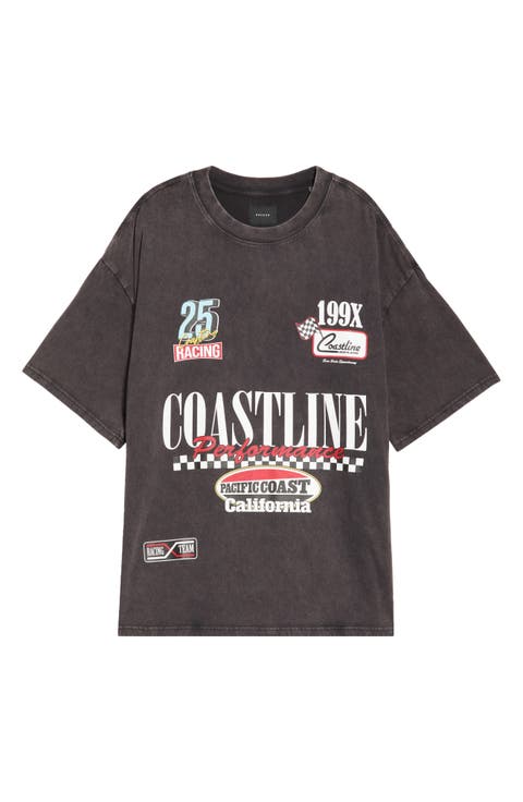 Coastline Cotton Graphic T-Shirt
