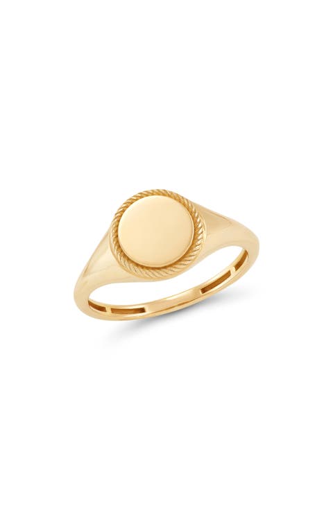 Round Signet Ring