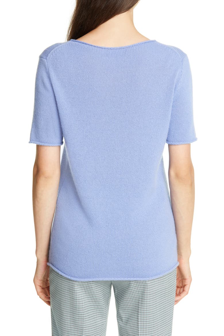 Tolleree Short Sleeve Cashmere Sweater, Alternate, color, PERIWINKLE