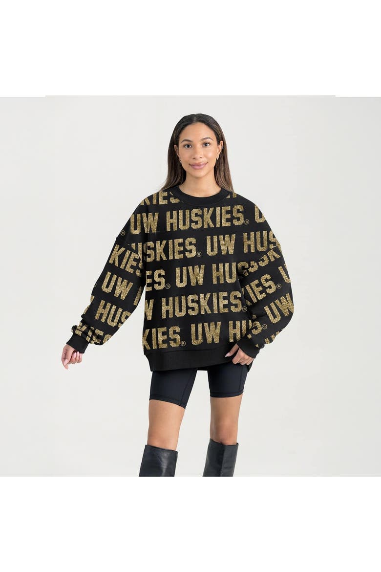 Women's Gameday Couture  Black Washington Huskies Hype Era Sweatshirt, Main, color, Black