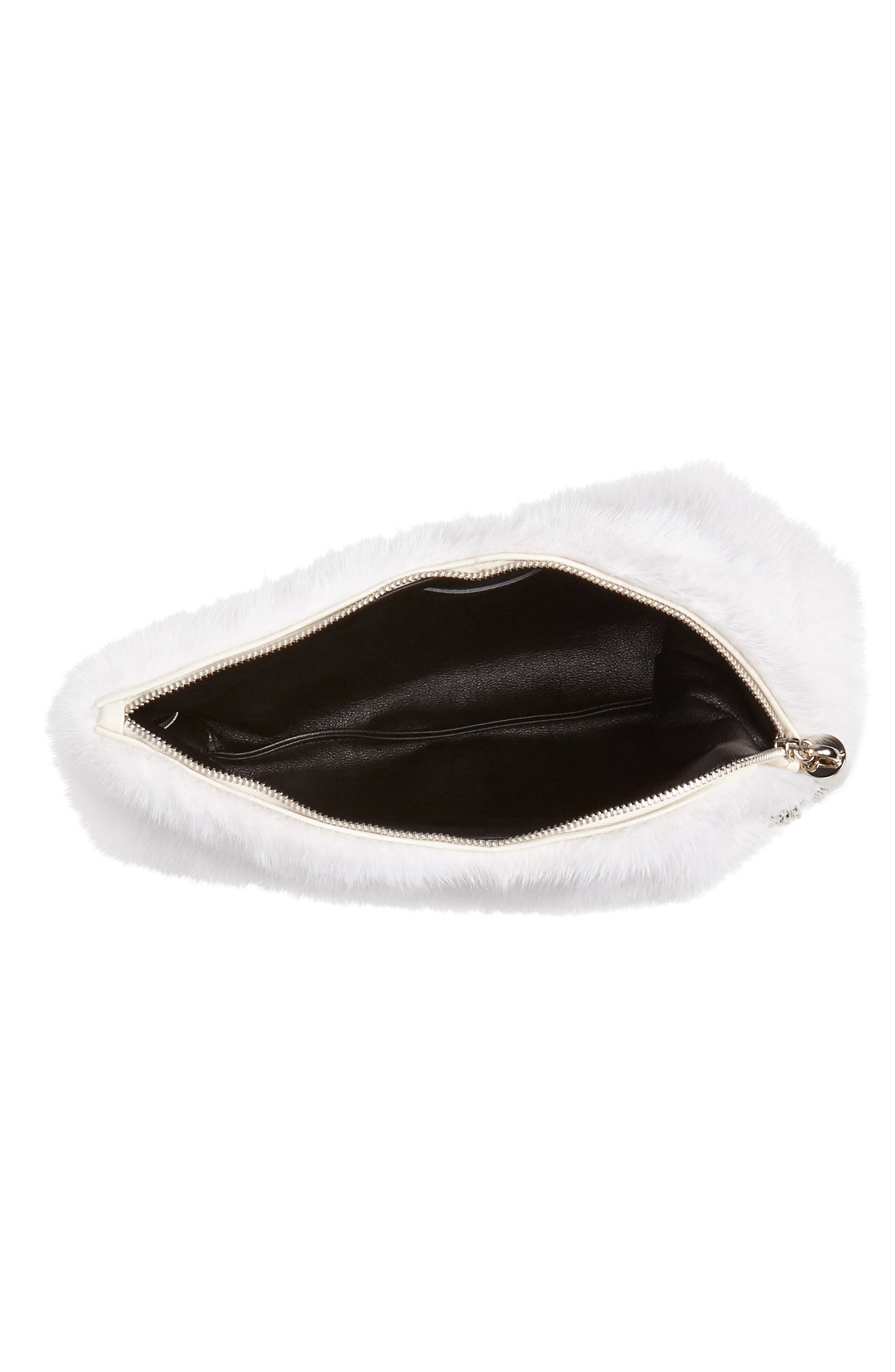Jimmy Choo Callie Genuine Mink Fur Clutch, Alternate, color, 