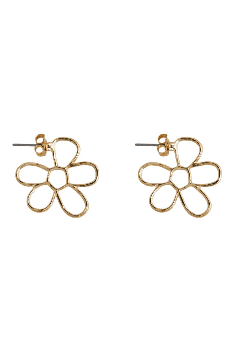 Gloria Floral Drop Earrings, Main, color, GOLD