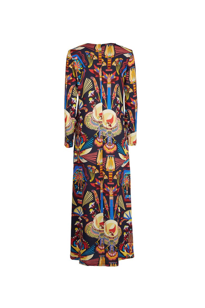 Long Sleeve Swing Dress Nephthys Navy, Alternate, color, Nephthys Navy