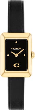 COACH Mara Leather Strap Watch, 22mm x 30mm