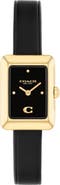COACH Mara Leather Strap Watch, 22mm x 30mm