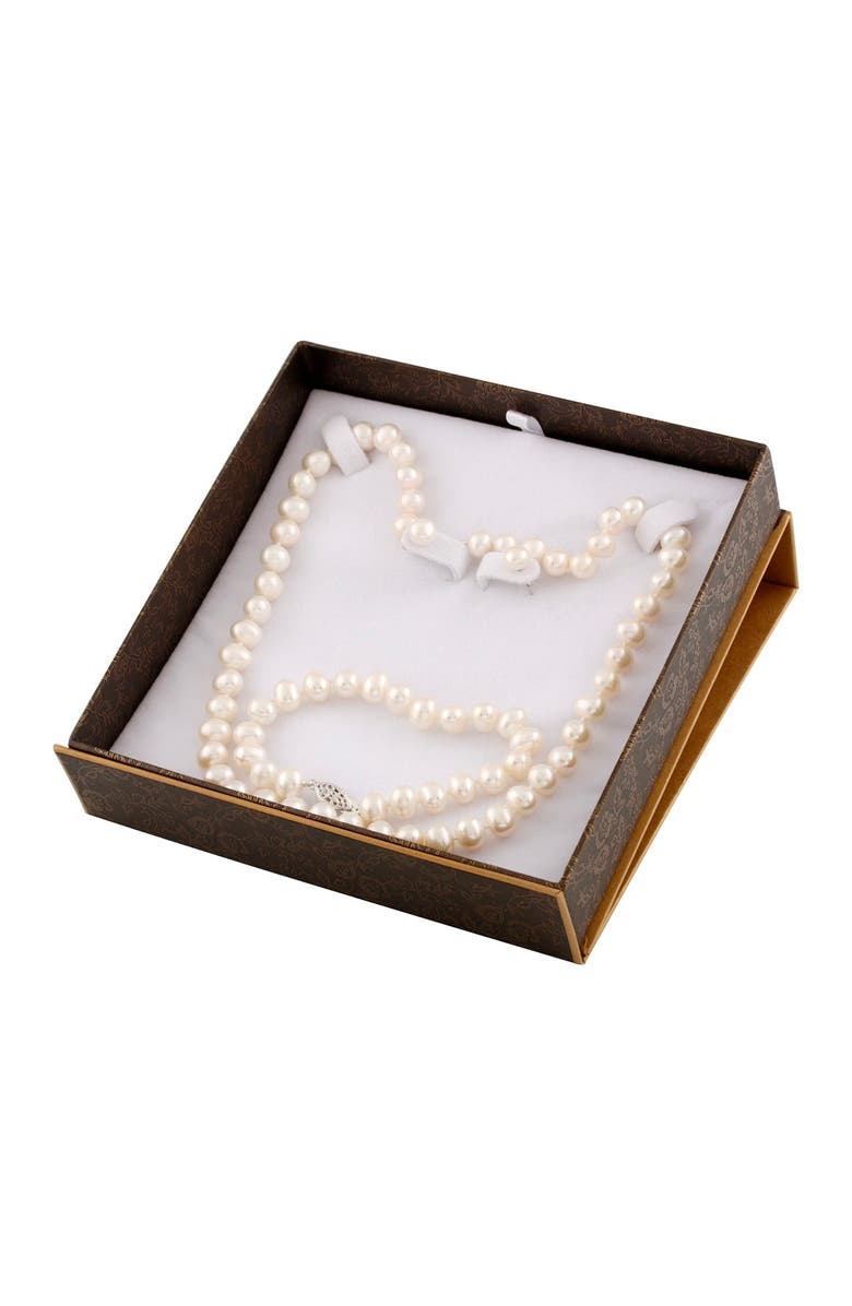SPLENDID PEARLS 7-8mm Freshwater Pearl Necklace, Bracelet, & Earrings Set, Alternate, color, 