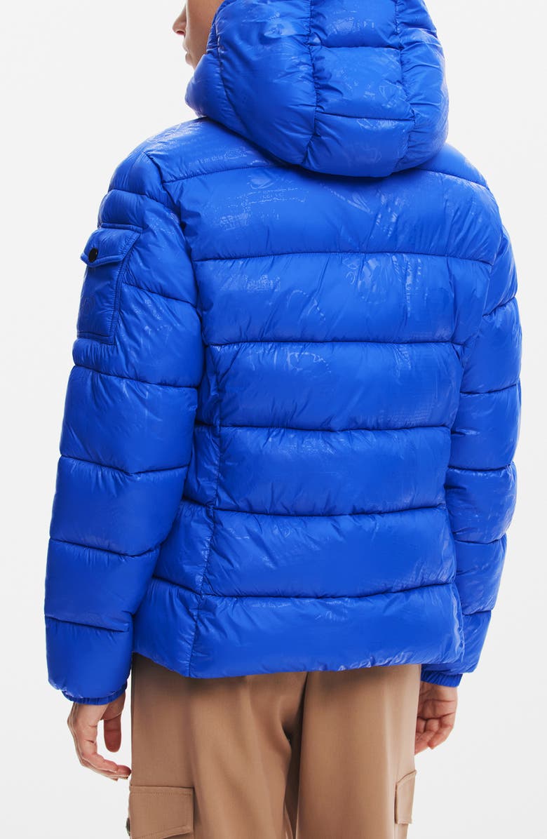 Desigual Drammen Hooded Puffer Coat, Alternate, color, Blue