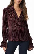 PAIGE Benet Velvet Devore Top