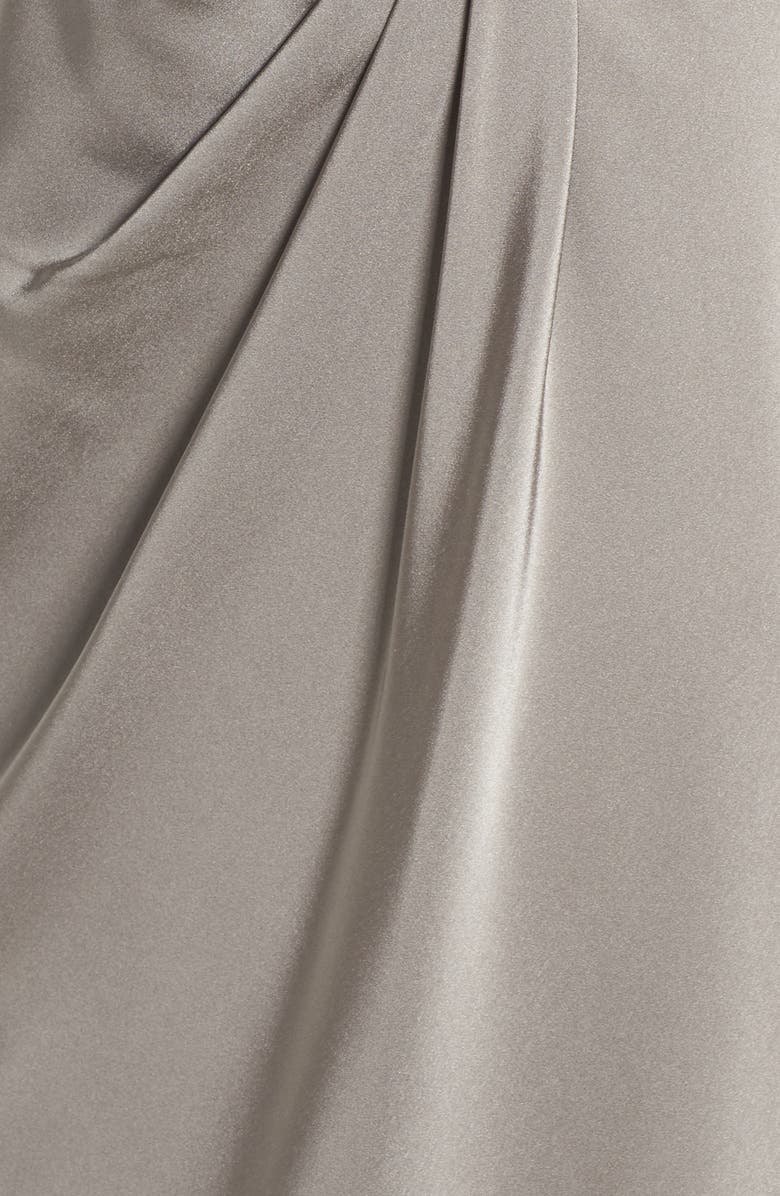 La Femme Long Sleeve Beaded Column Gown, Alternate, color, 