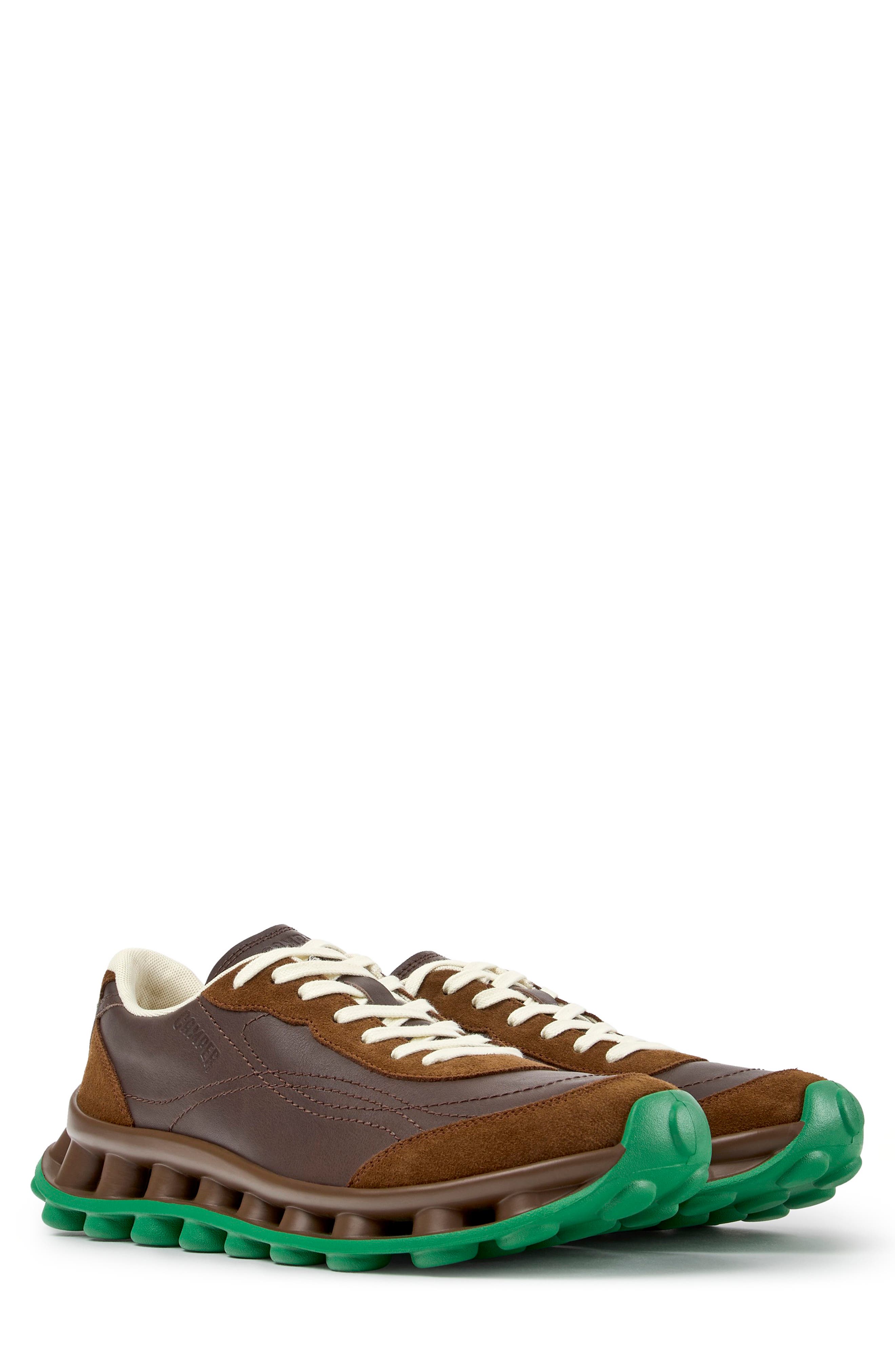 Pelotissima Leather Sneaker, Main, color, DARK BROWN