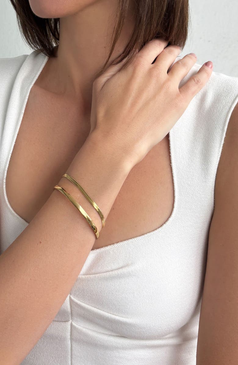 Adornia Set of 2 Chain & Cuff Bracelets, Alternate, color, 