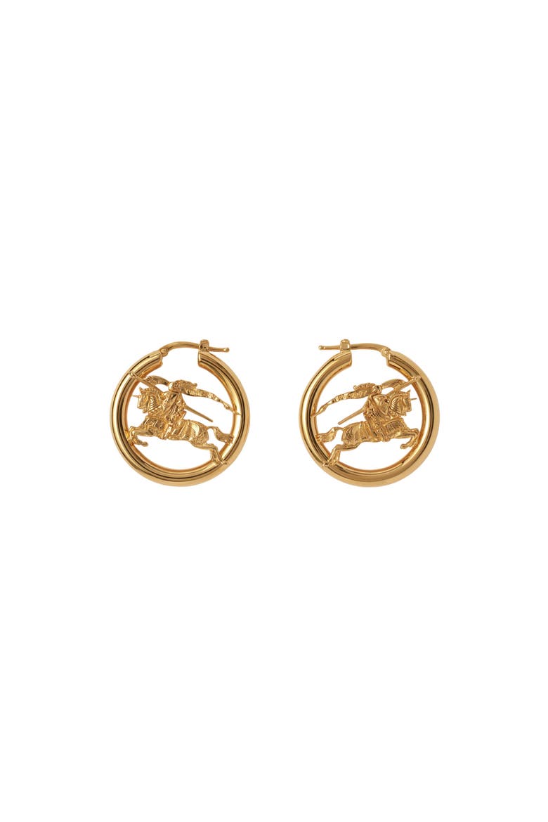 Knight Hoop Earrings, Main, color, Gold