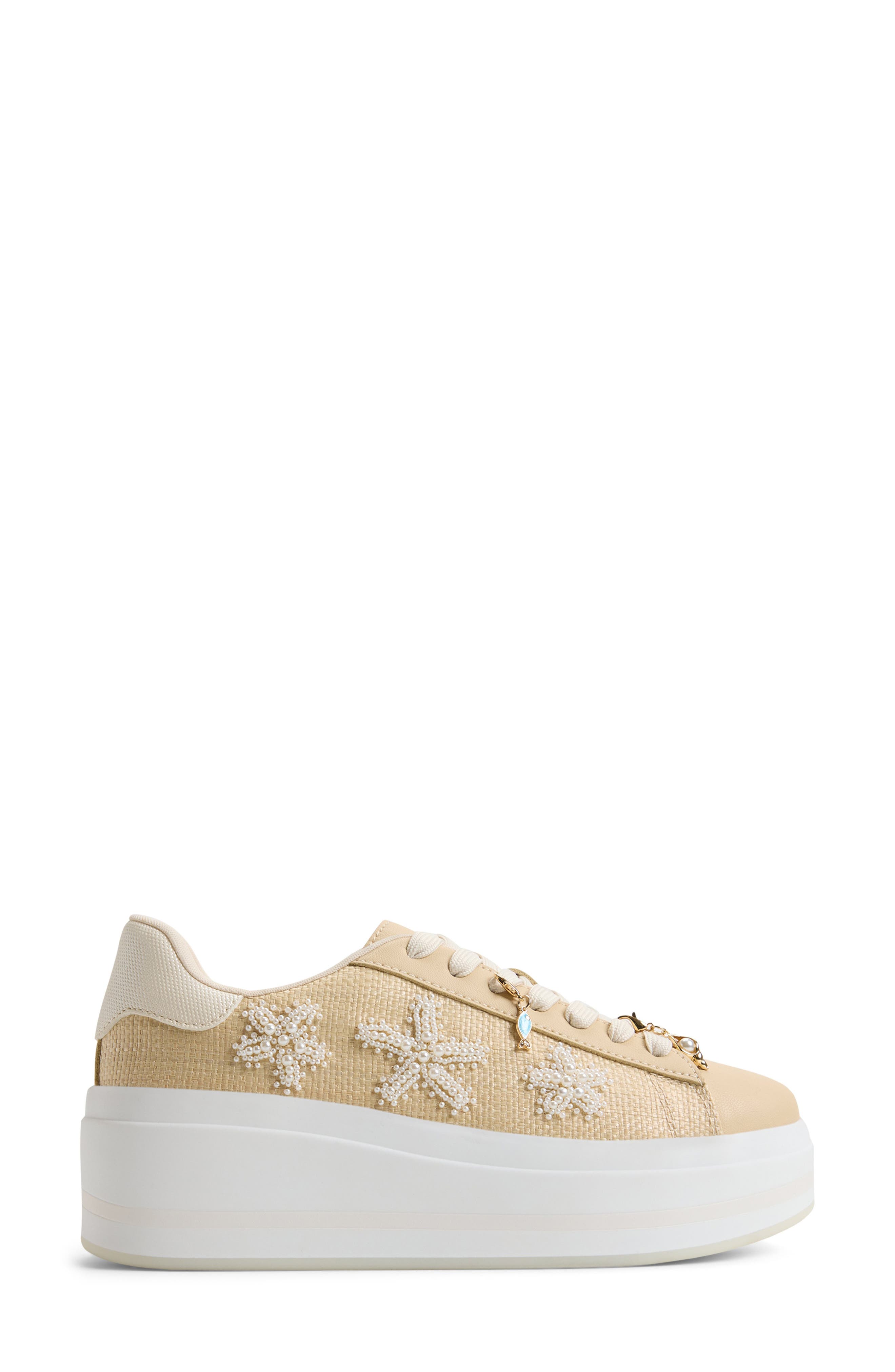 ALDO Solair Platform Wedge Sneaker, Alternate, color, Natural