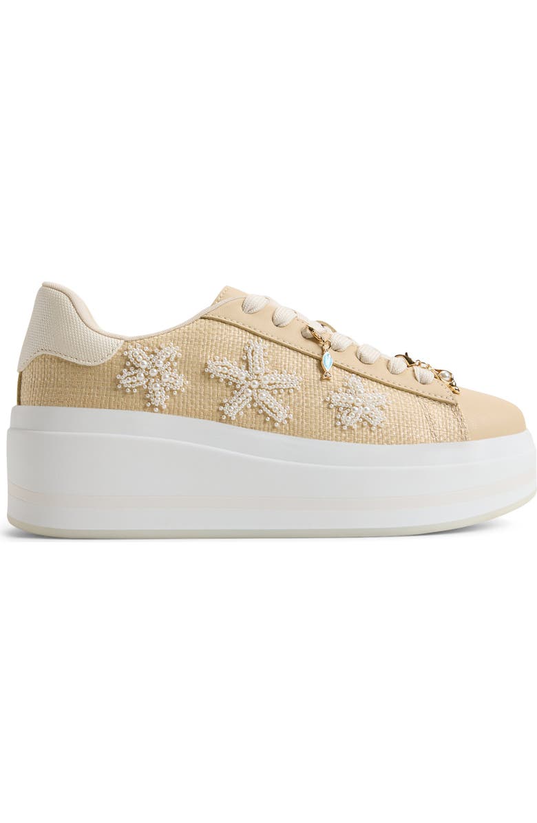 ALDO Solair Platform Wedge Sneaker, Alternate, color, Natural