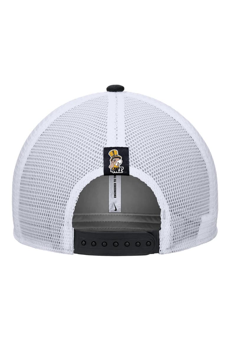 Men's Nike Black Wake Forest Demon Deacons Vintage Arch Rise Performance Trucker Adjustable Hat, Alternate, color, Black