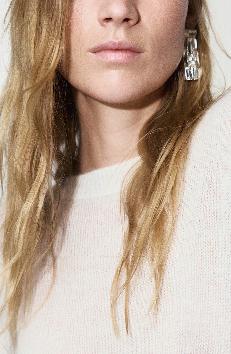 MANGO Asymmetric Alpaca & Wool Blend Sweater, Alternate, color, 