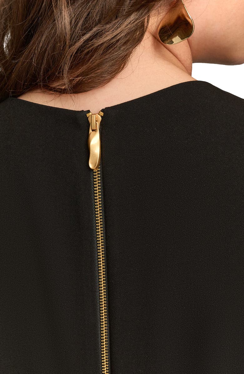 DONNA KARAN Poly Sheath Dress, Alternate, color, Black