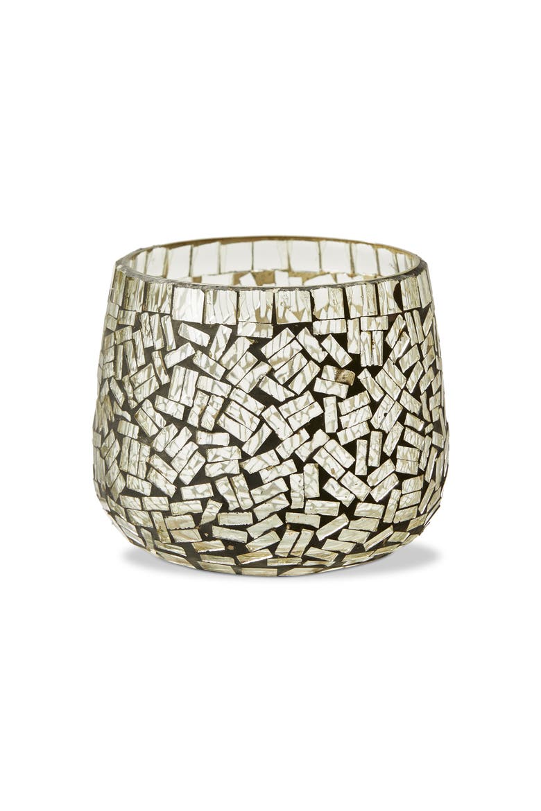 Marin Mosaic Clear Glass Votive Holder Set Elegant Candle Holders, Main, color, Clear