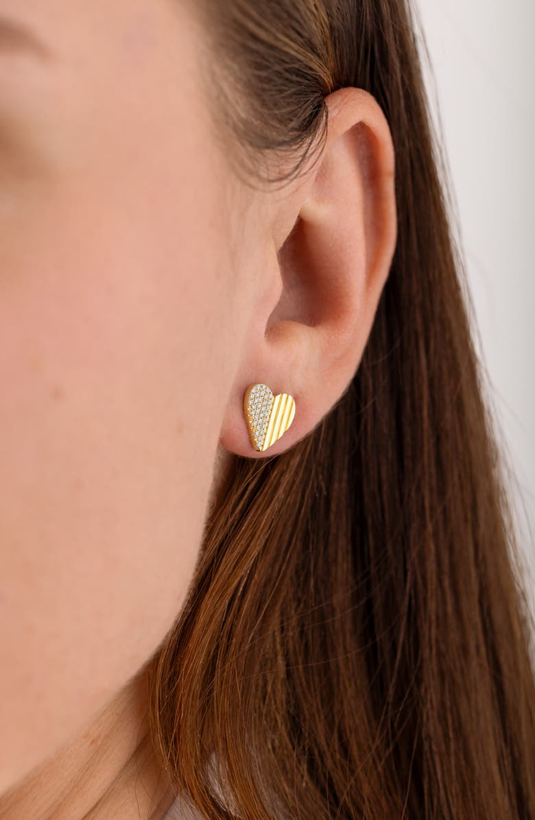Bony Levy BL Icon Diamond Heart Earrings, Alternate, color, 18K Yellow Gold