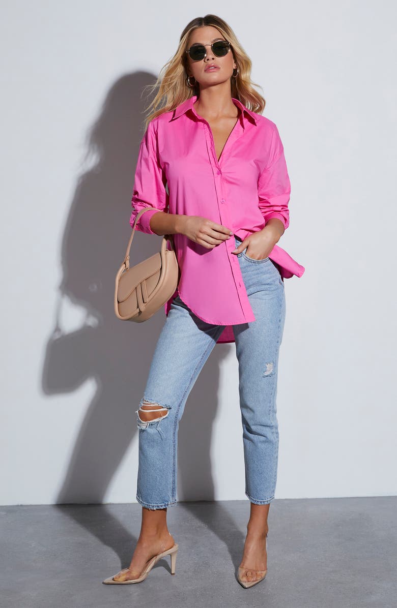 VICI Collection Infinity Cotton Button-Up Shirt, Alternate, color, 