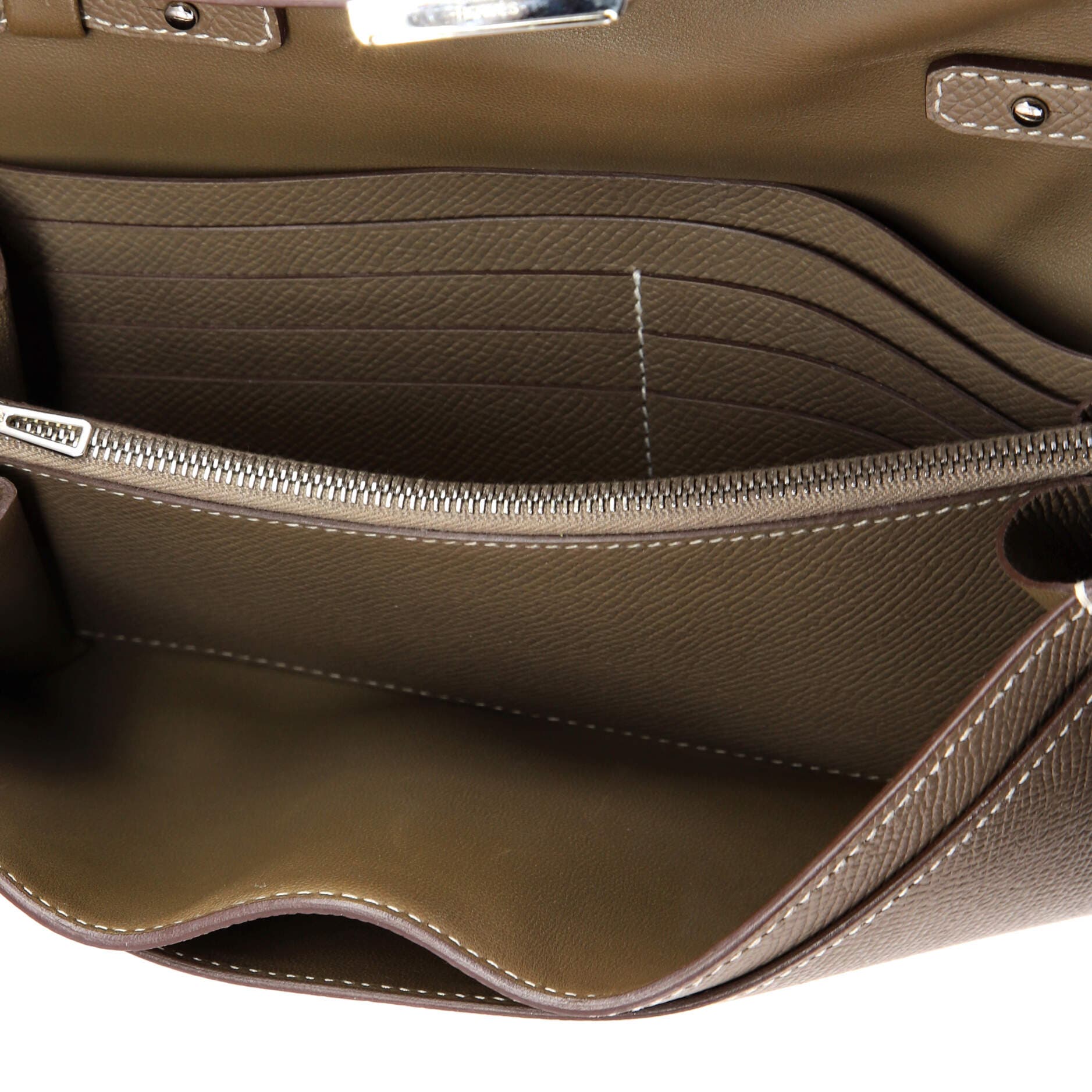 Pre-Owned Hermes Constance To Go Wallet Epsom, Alternate, color, Etoupe