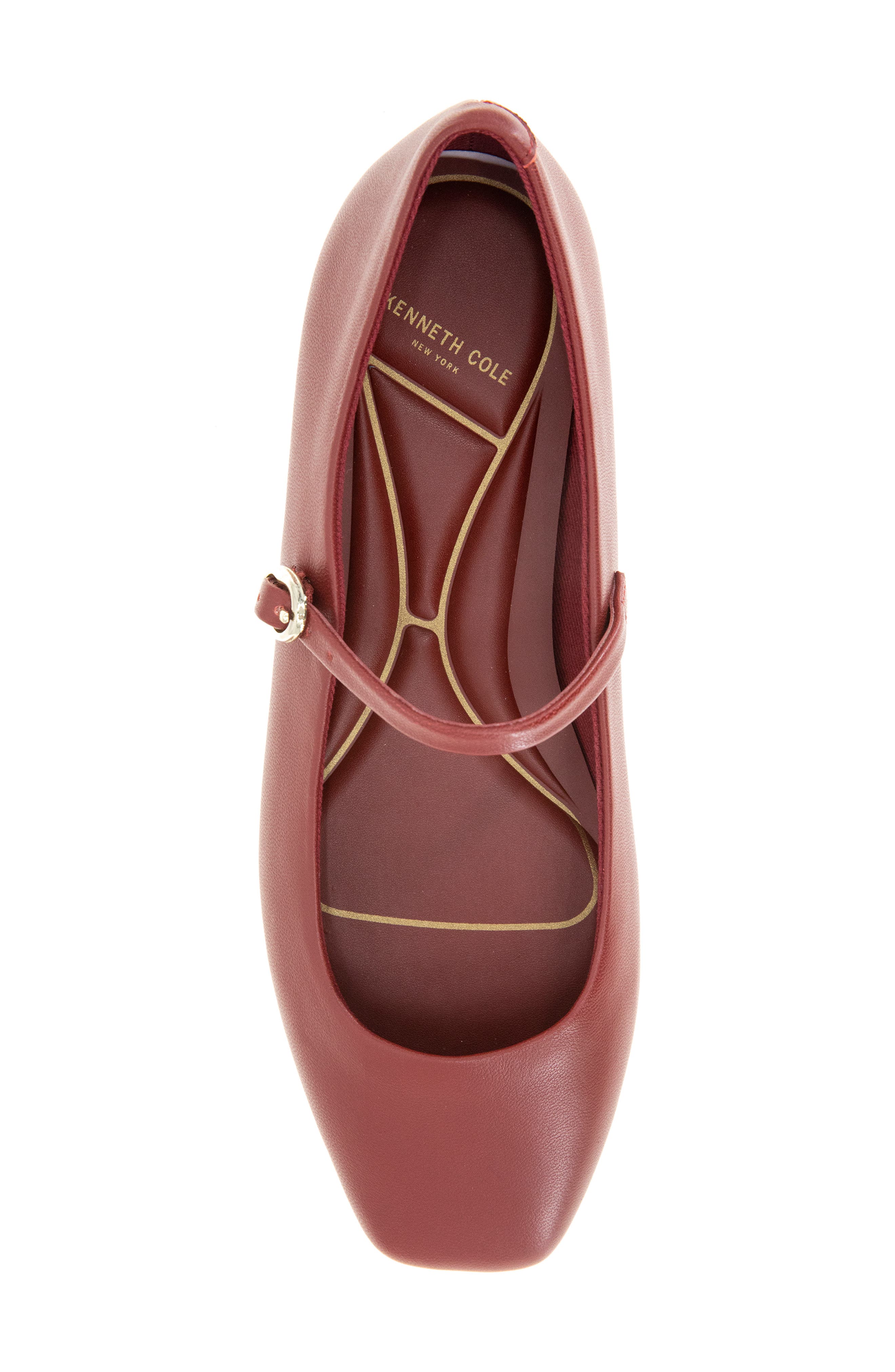 Jasper Mary Jane Flat, Alternate, color, RIO RED LEATHER