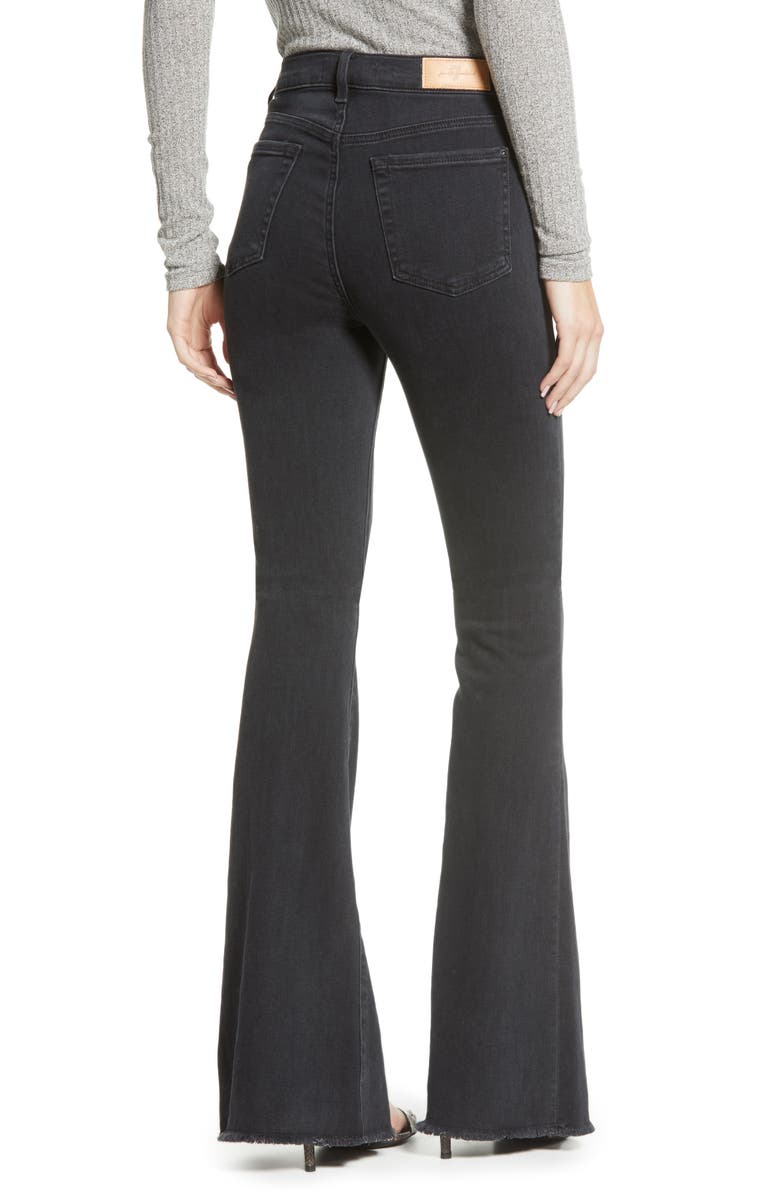 7 For All Mankind <sup>®</sup> Exaggerated Kick Fray Hem Jeans, Alternate, color,