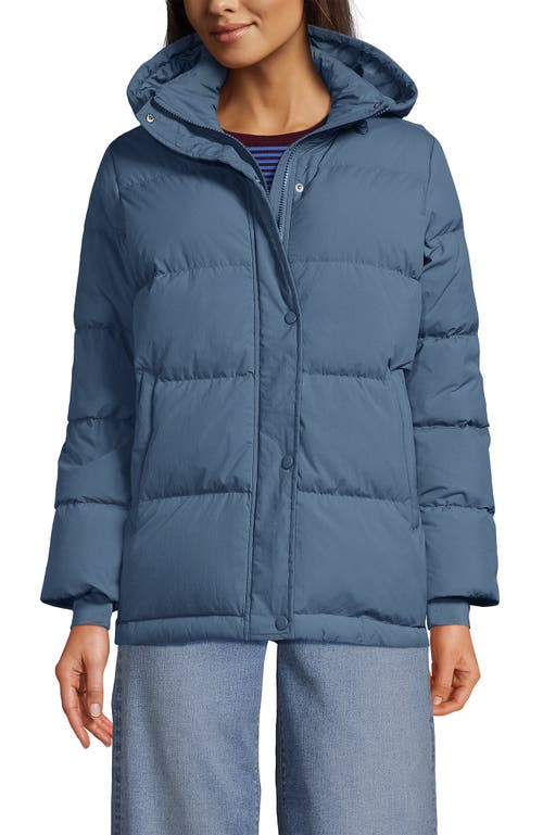 Lands' End Wide Channel 600 Down Puffer Jacket In Blue