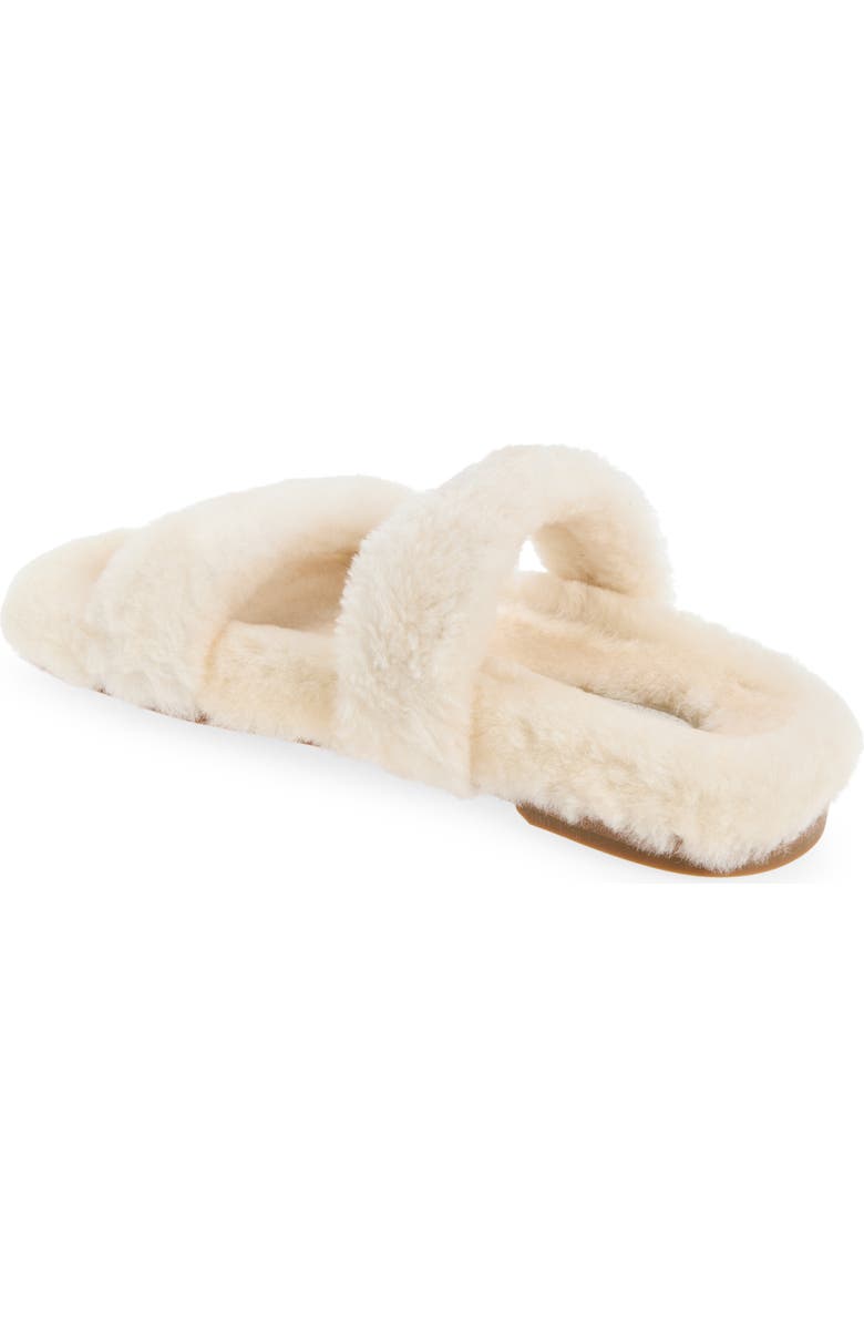 Grace Footwear Catania Faux Fur Slide Sandal, Alternate, color, Natural